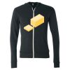 Unisex Triblend Lightweight Full-Zip Hooded Long Sleeve Tee Thumbnail