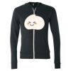 Unisex Triblend Lightweight Full-Zip Hooded Long Sleeve Tee Thumbnail