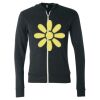Unisex Triblend Lightweight Full-Zip Hooded Long Sleeve Tee Thumbnail