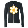 Unisex Triblend Lightweight Full-Zip Hooded Long Sleeve Tee Thumbnail