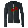 Unisex Triblend Lightweight Full-Zip Hooded Long Sleeve Tee Thumbnail