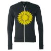 Unisex Triblend Lightweight Full-Zip Hooded Long Sleeve Tee Thumbnail