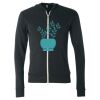 Unisex Triblend Lightweight Full-Zip Hooded Long Sleeve Tee Thumbnail