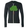 Unisex Triblend Lightweight Full-Zip Hooded Long Sleeve Tee Thumbnail
