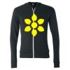 Unisex Triblend Lightweight Full-Zip Hooded Long Sleeve Tee Thumbnail