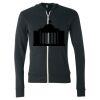 Unisex Triblend Lightweight Full-Zip Hooded Long Sleeve Tee Thumbnail