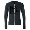 Unisex Triblend Lightweight Full-Zip Hooded Long Sleeve Tee Thumbnail