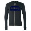 Unisex Triblend Lightweight Full-Zip Hooded Long Sleeve Tee Thumbnail